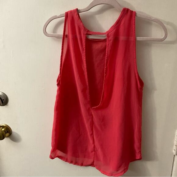 Zara Basics Texture Front Sheer Back Tank Blouse S Preppy Coconut Girl Festival - Picture 6 of 8